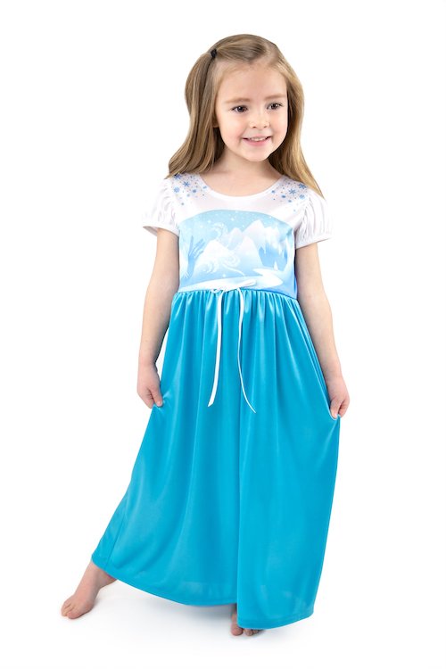 Ice Princess Nightgown With Light Blue Color Robe