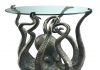Octopus End Table With Glass Topping