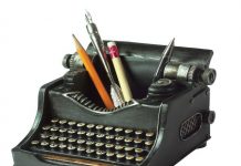 Typewriter Pencil Holder