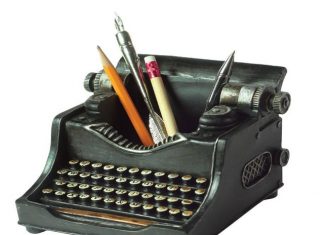 Typewriter Pencil Holder