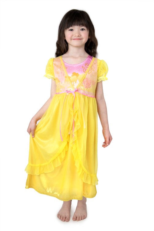 Yellow Beauty Nightgown with Yellow Robe