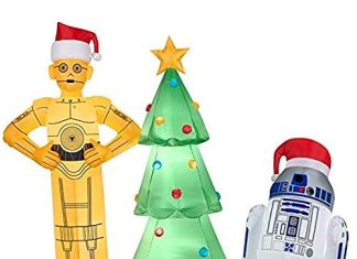R2D2 and C3PO Christmas inflatable